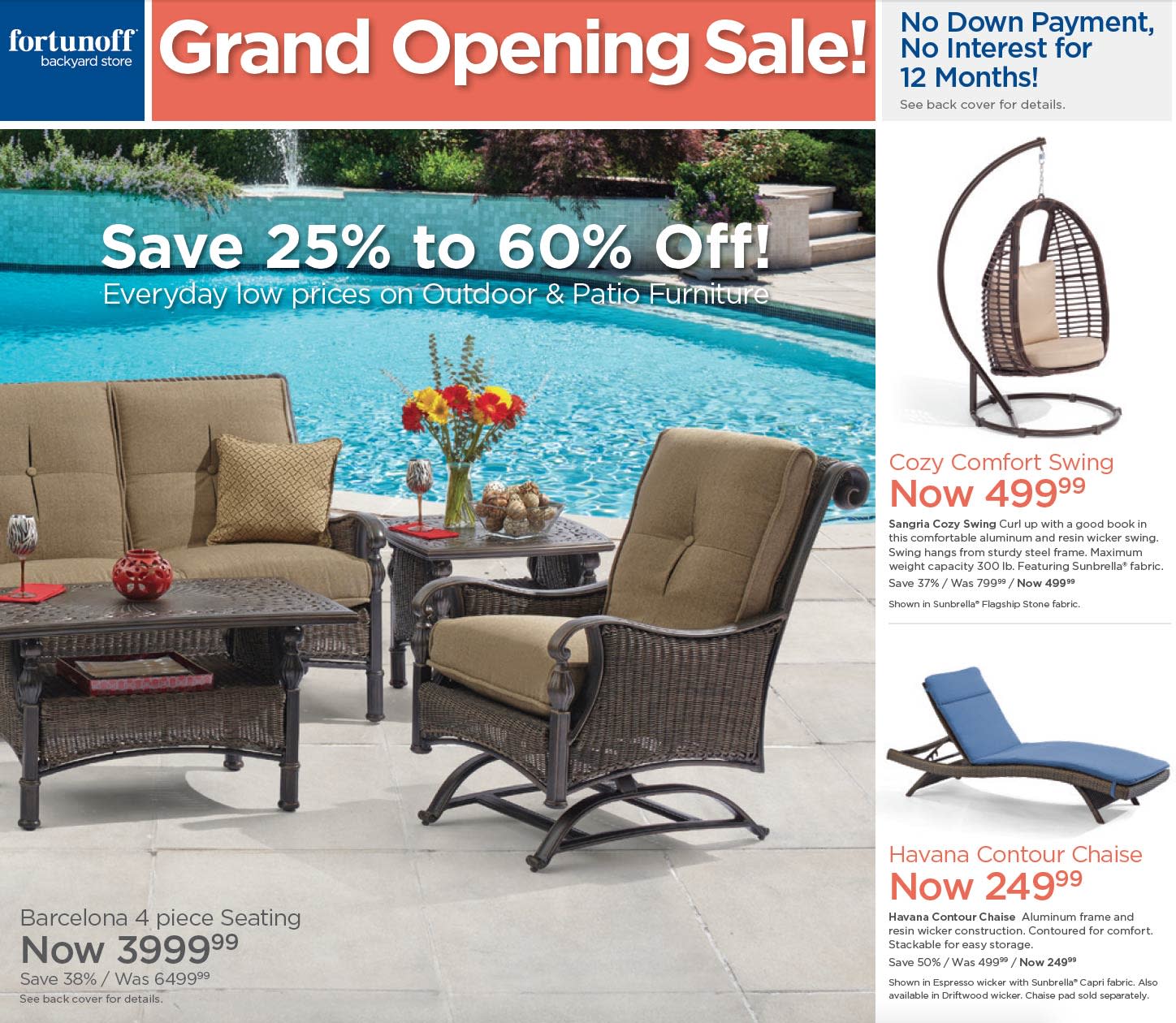 Grand Opening Sale Florida Fortunoff Backyard Store