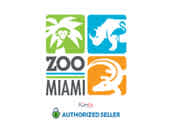 Logo of Zoo Miami featuring stylized animals, with text "Authorized Seller" beneath.