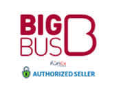 Logo featuring the text 'BIG BUS' with the first 'B' in 'BIG' styled to look like a number 3, in red and gray colors. Below is a small green lock icon next to the words 'AUTHORIZED SELLER' indicating a certified merchant. The logo implies a company involved with large vehicle sales or services.