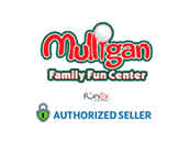 Image Description:
The image displays the logo for Mulligan Family Fun Center. The word "Mulligan" is featured prominently in bold, stylized red and green letters, with the "i" in Mulligan dotted with a red star. Below is the phrase "Family Fun Center" in smaller green font. Beneath the main text is the word "Authorized," centered above the word "Seller," indicating that the establishment is an authorized seller. To the right, there’s a small, green check mark enclosed within a green circle, symbolizing the authorized status. The logo conveys a sense of fun and family-oriented adventure.

At FunEx.com, we're committed to bringing you the lowest prices and great savings on tickets to a variety of entertainment destinations, including the exciting Mulligan Family Fun Center.