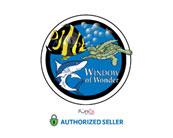 Logo with marine life and text "Window of Wonder" denoting authorized seller status.