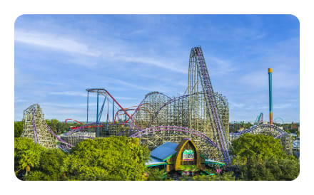 Busch Gardens' tallest rollercoaster, full view