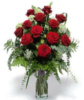 Dozen of red roses