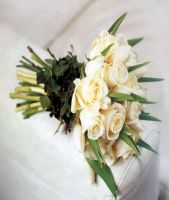Bunch of white roses