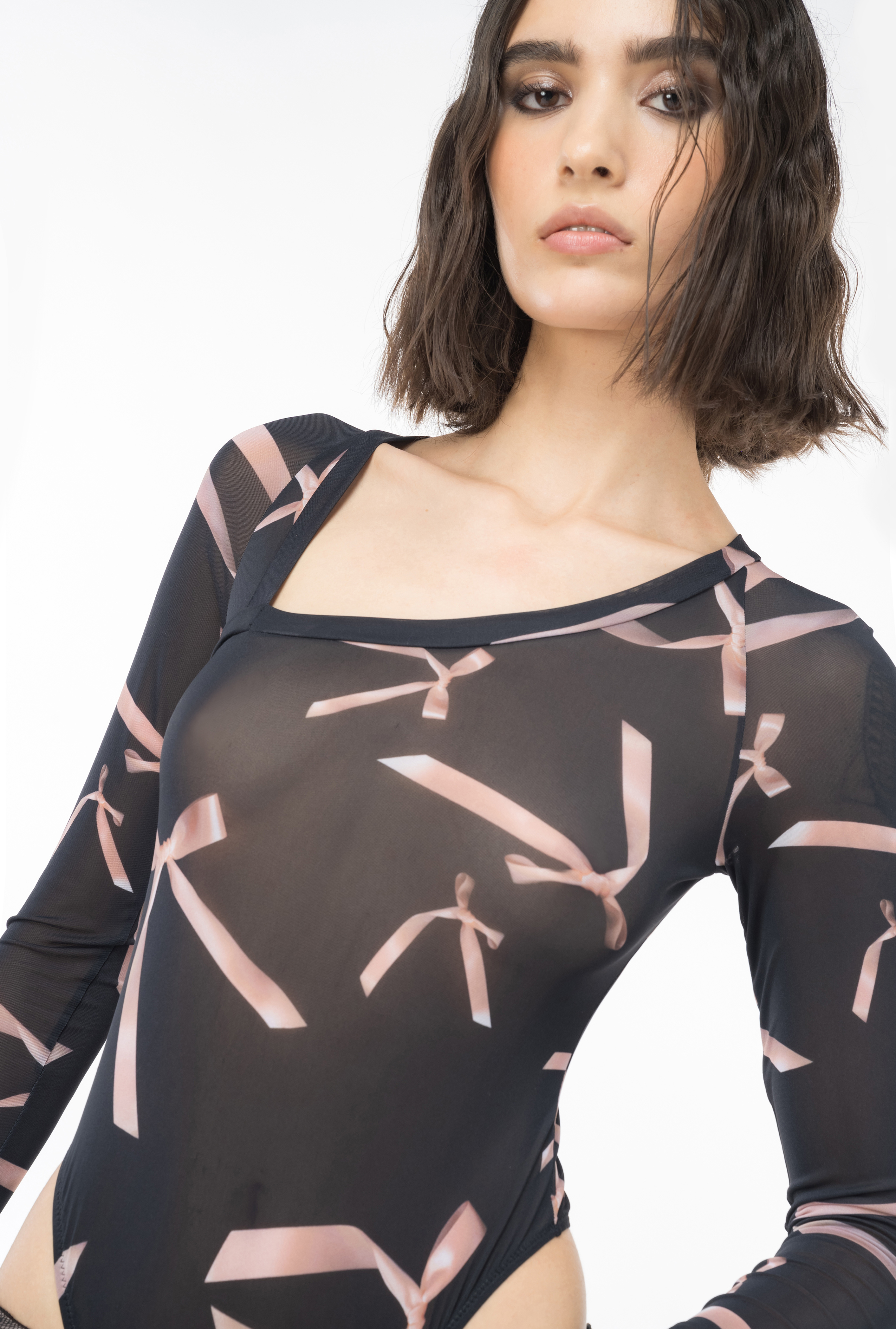 Pinko, PINKO Reimagine bow-print bodysuit by Patrick