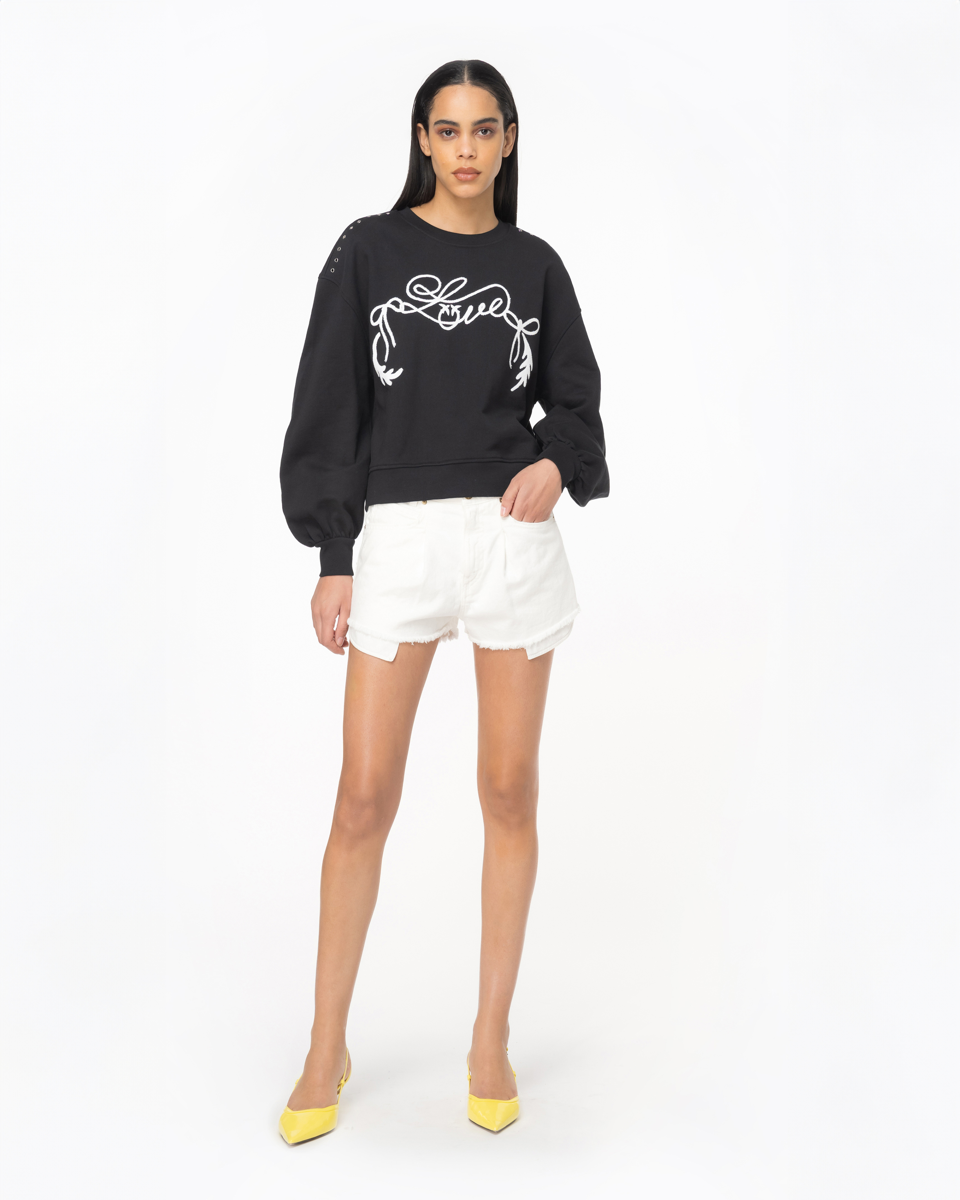 Pinko, LOVE sweatshirt, Limo black, L