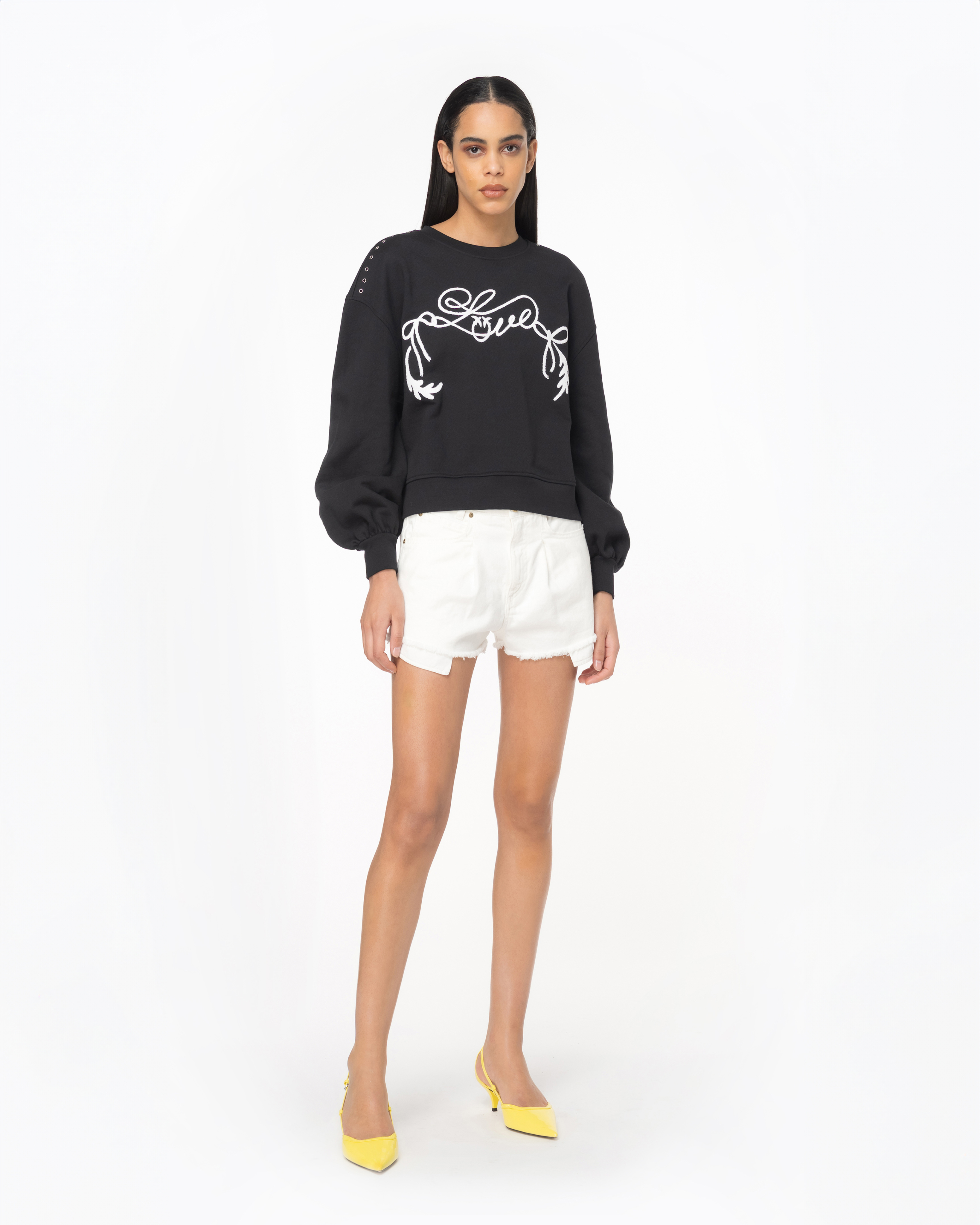 Pinko, LOVE sweatshirt, Limo black, L