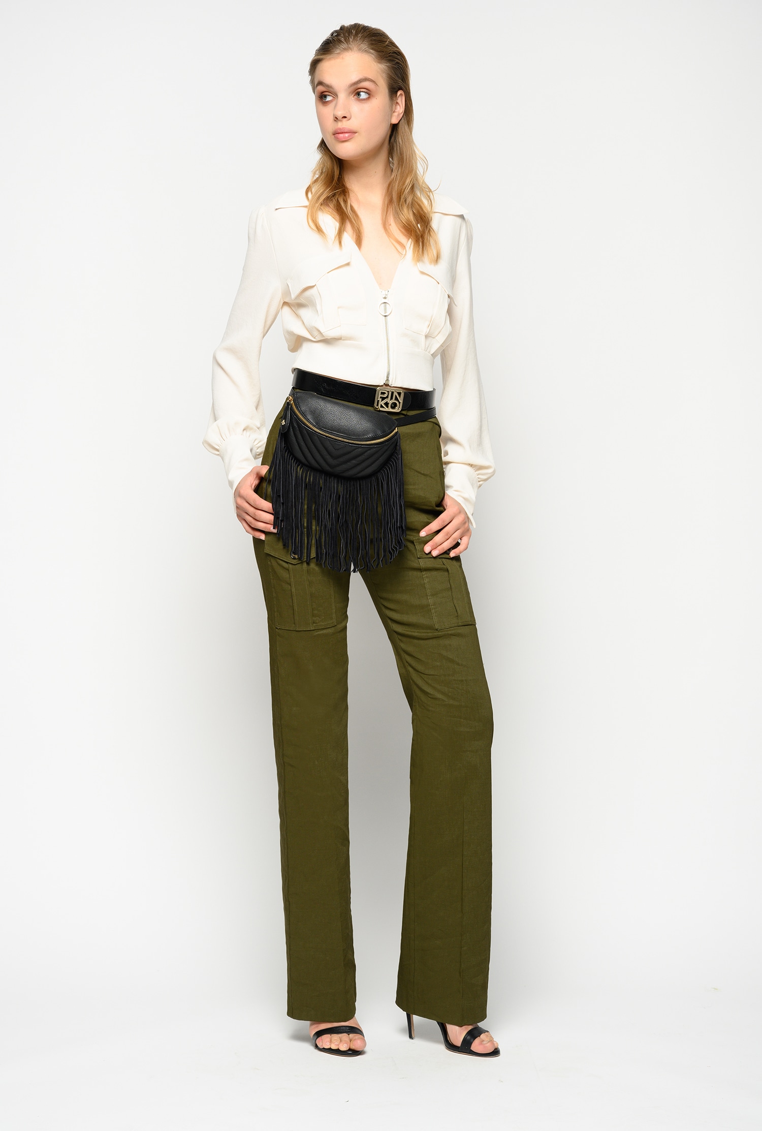 flared cargo trousers