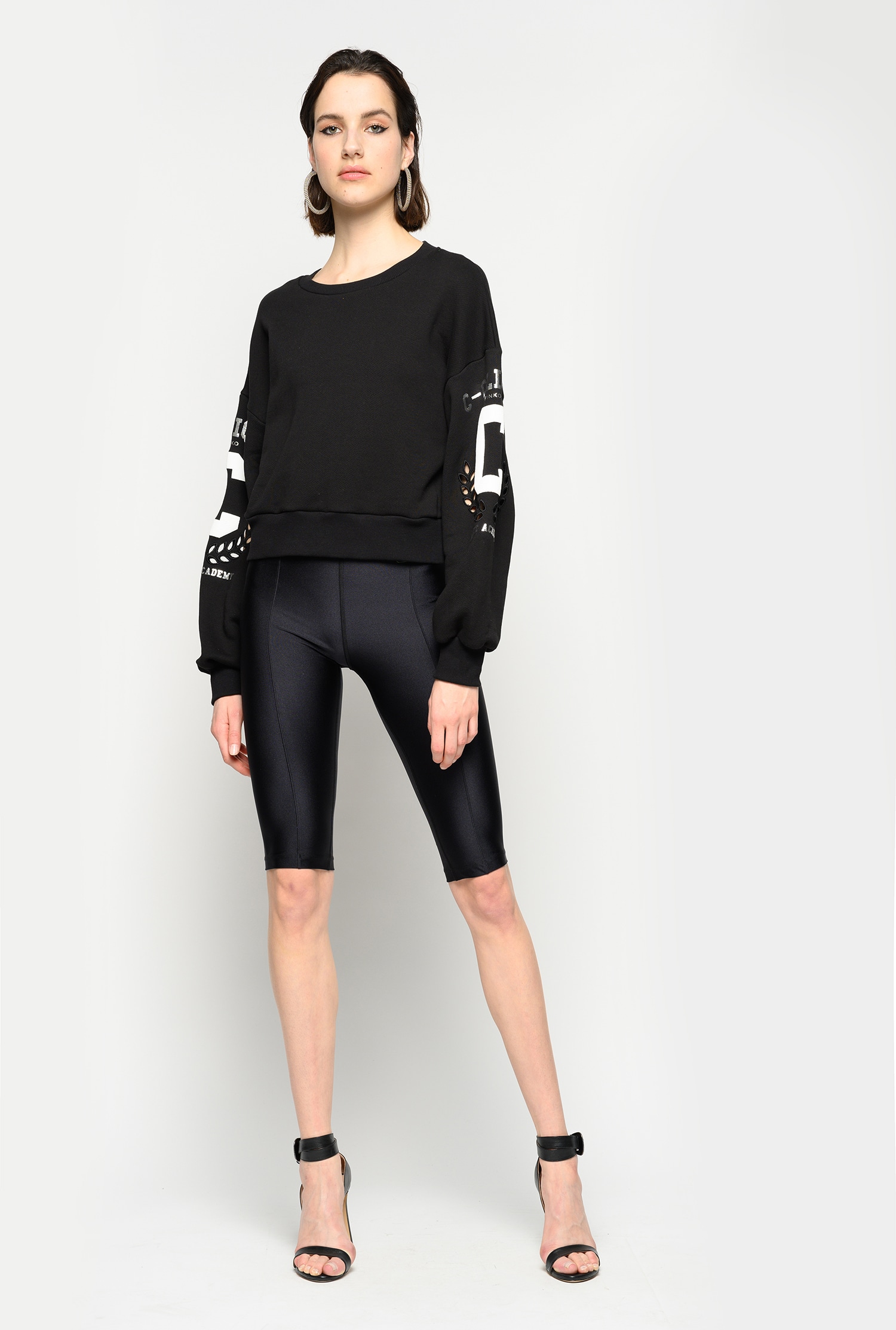 shiny cycling shorts