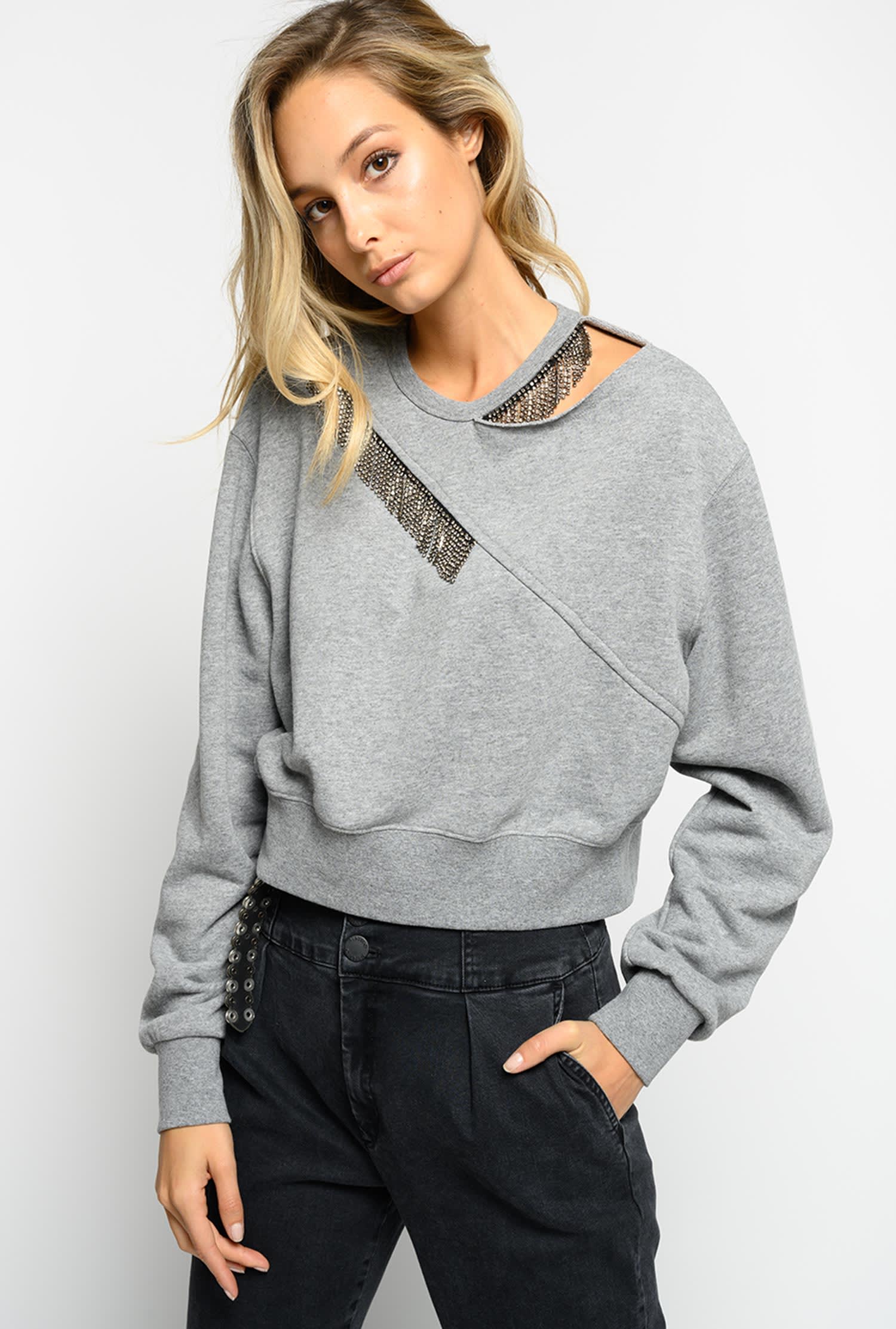 sweatshirt with fringe