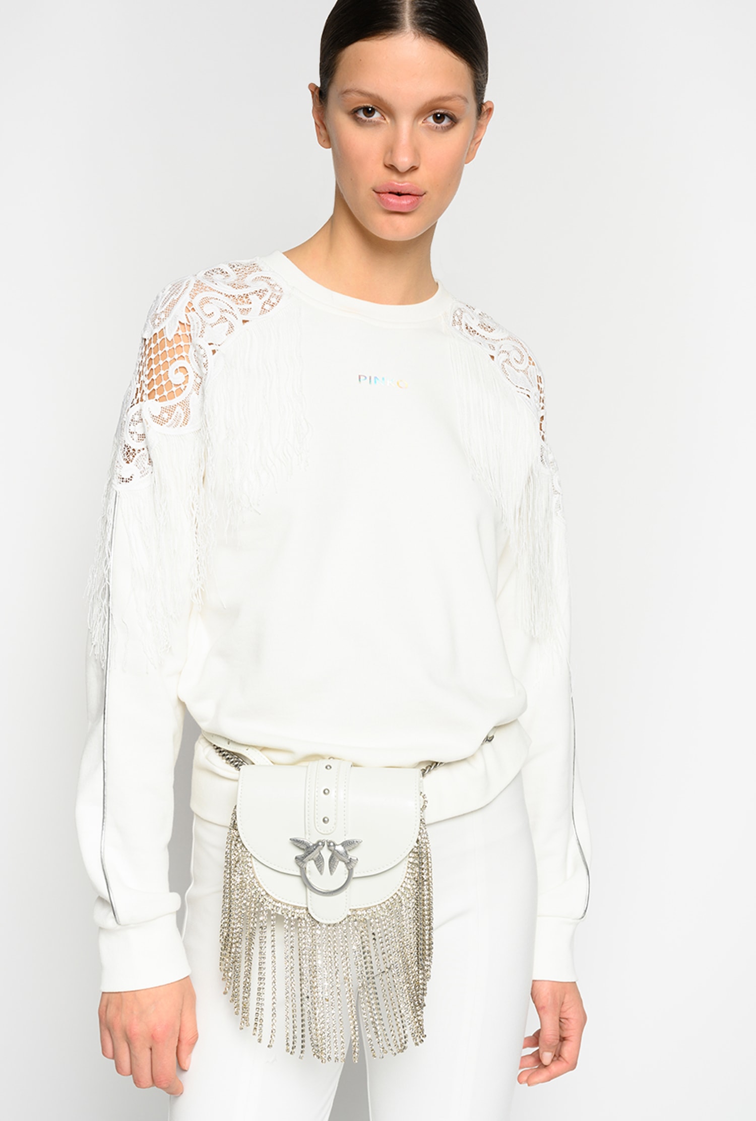 sweatshirt with fringe