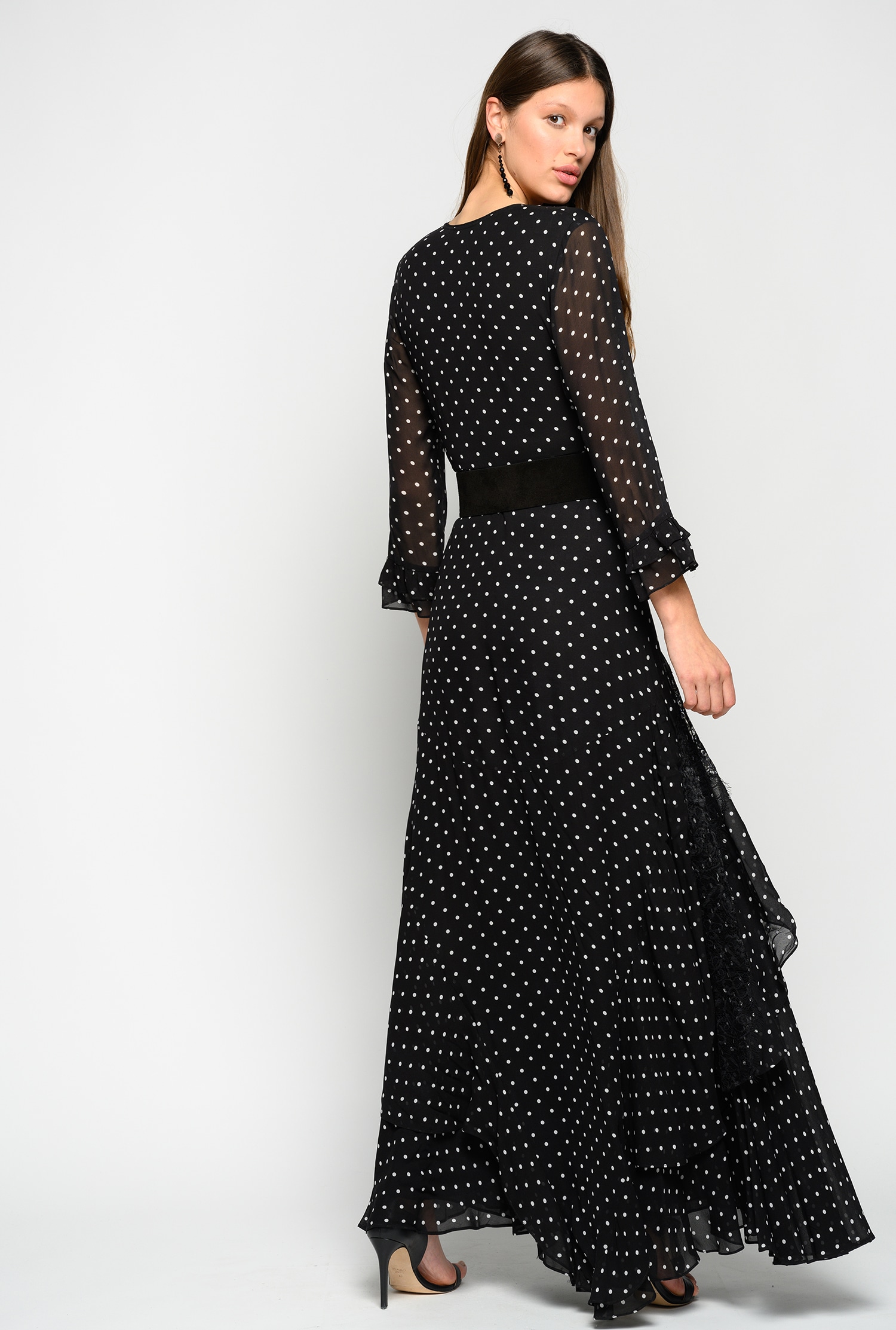 long polka dot dress