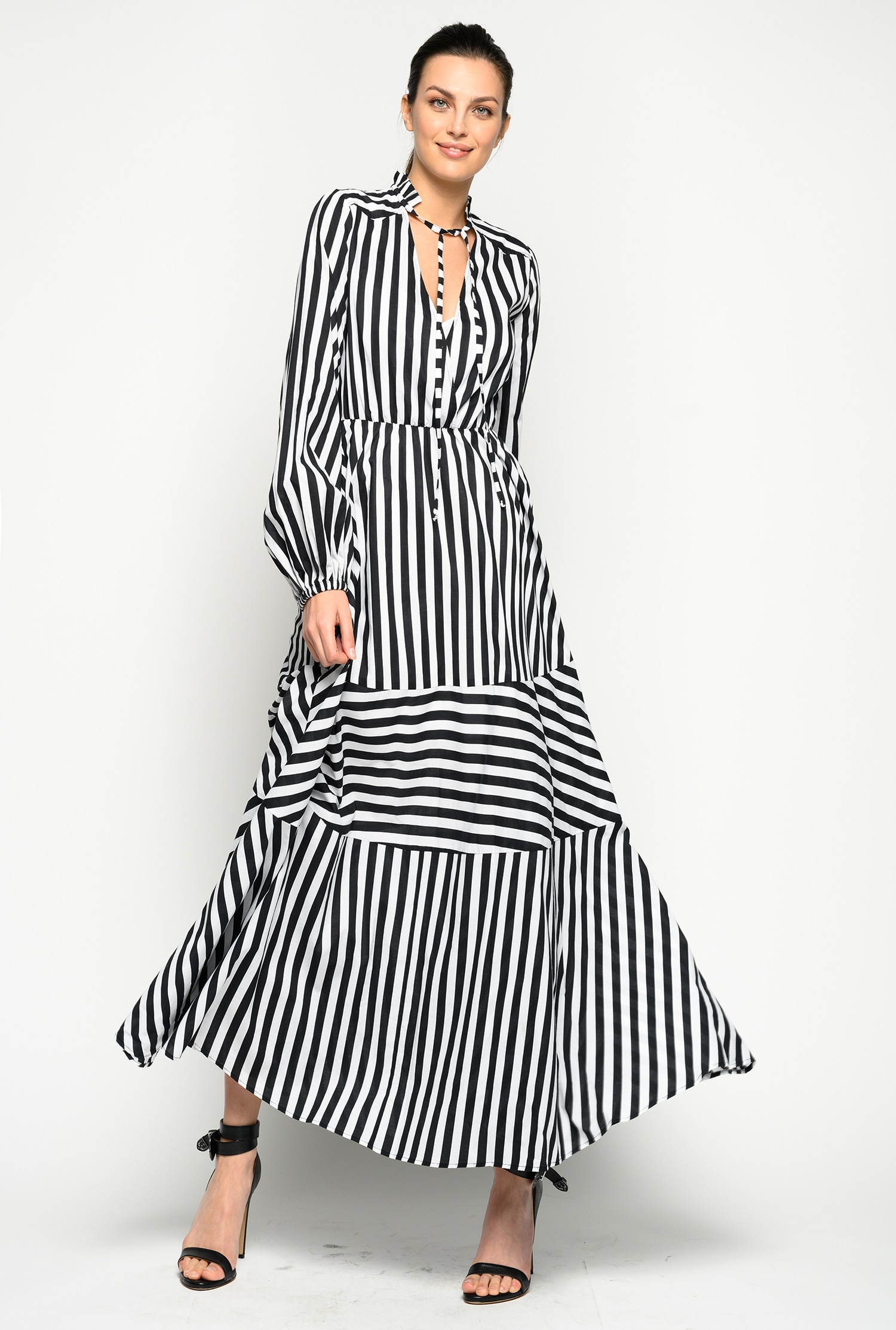 long striped dress