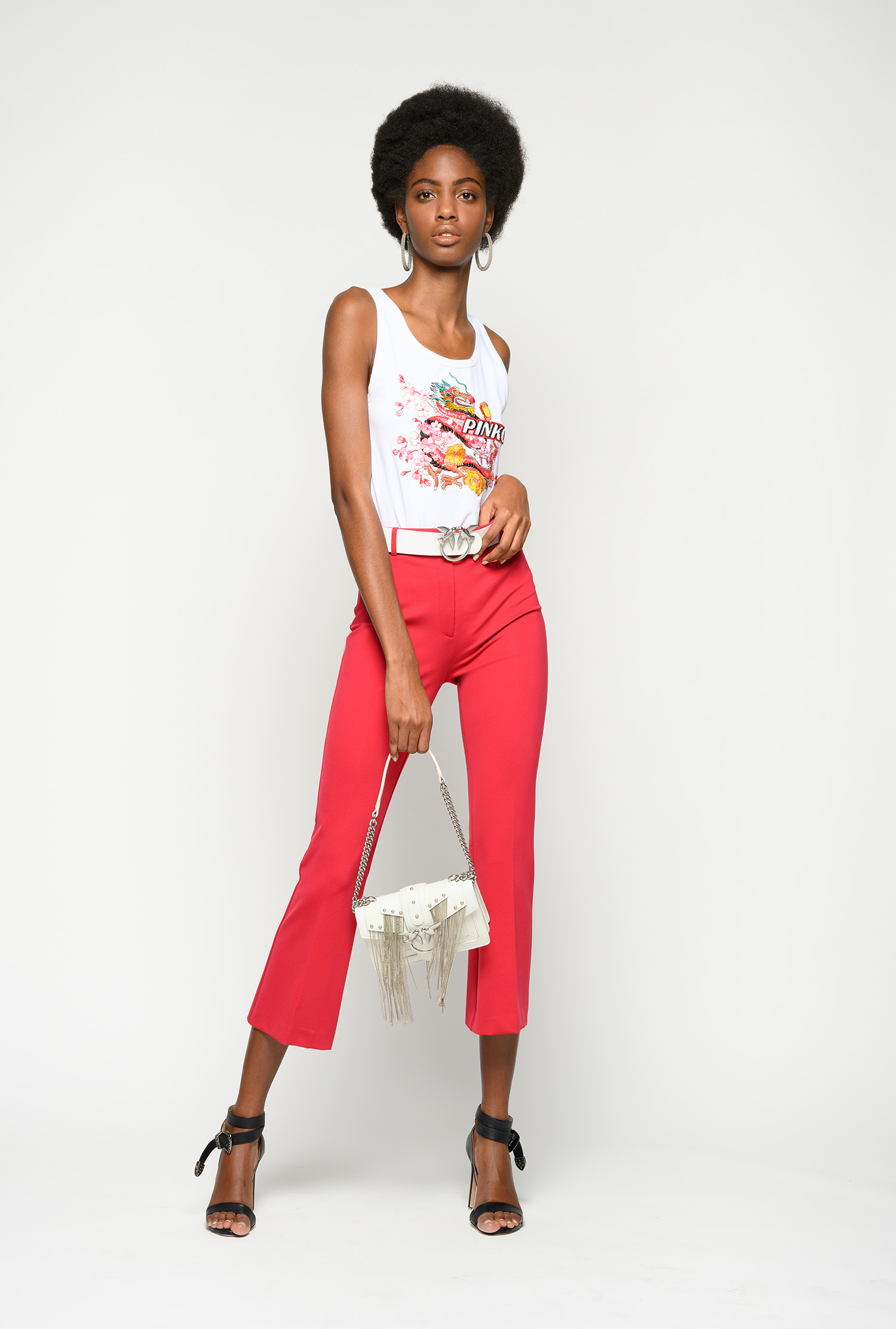 slightly flared trousers