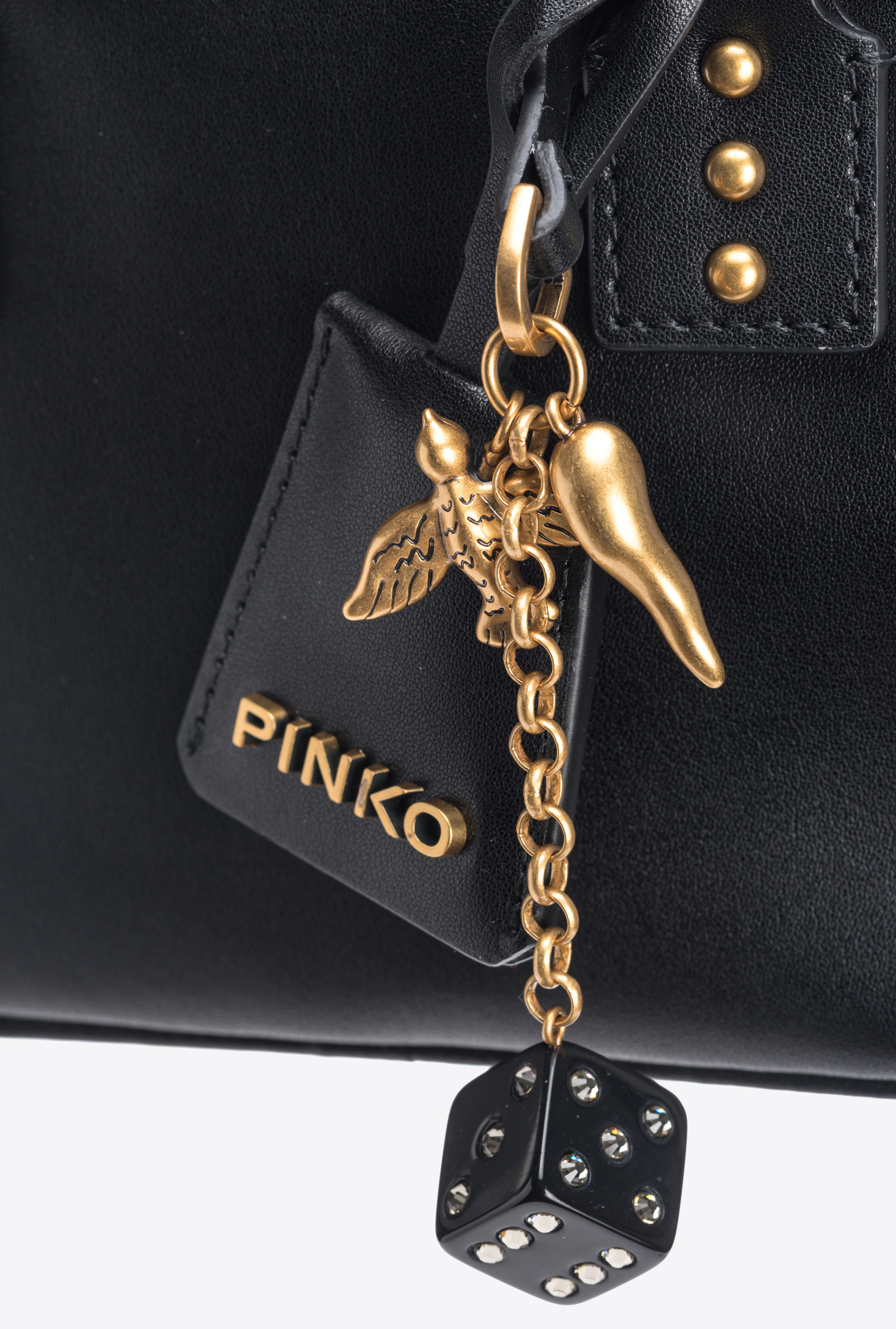 ＊関税送料込み＊ PINKO レア出品 Pinko Women's Love One Mini Dc Vitello Seta Stampa Cuori Bag
