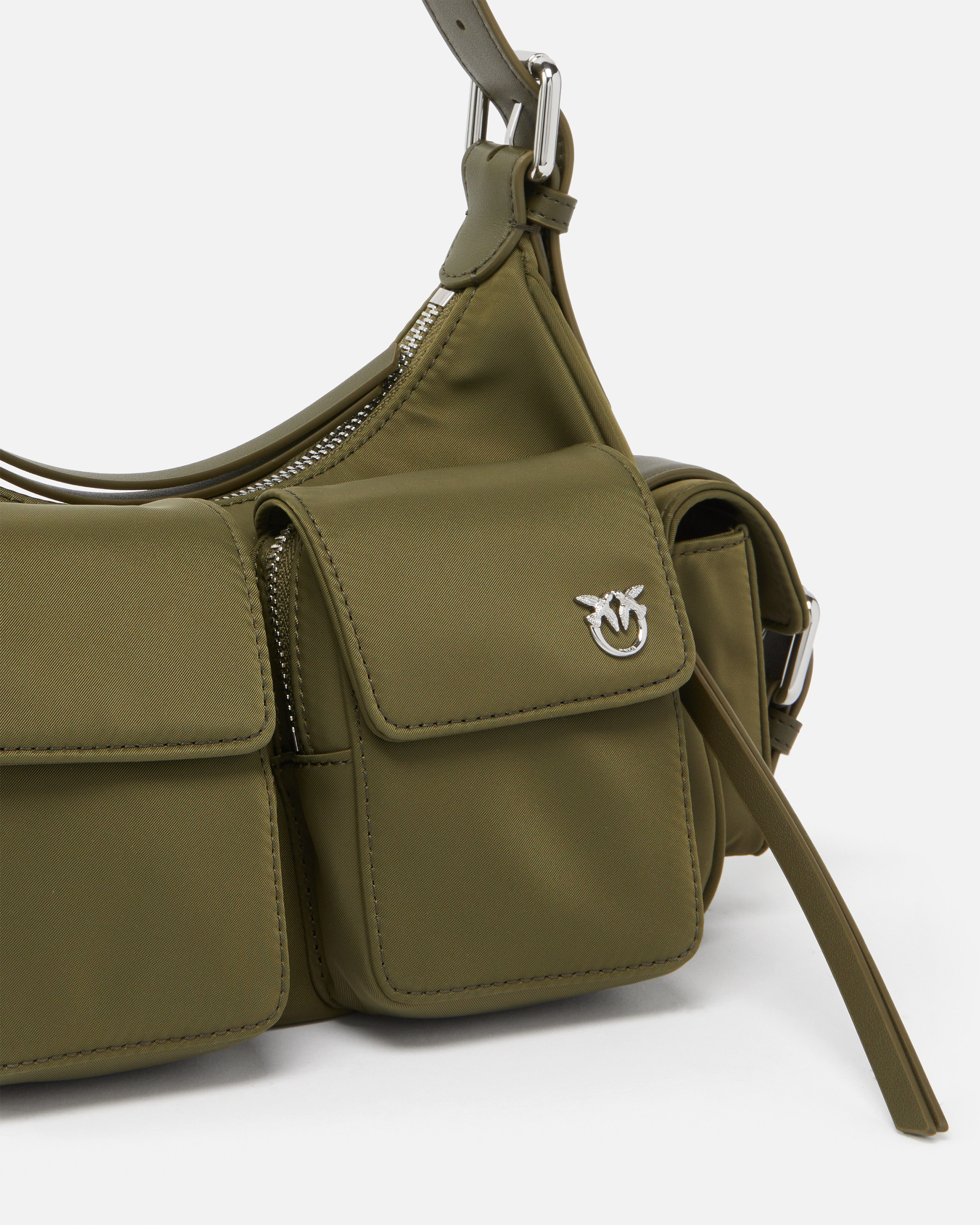 Pinko, Cargo Bag in recycled technical fabric, Plantation