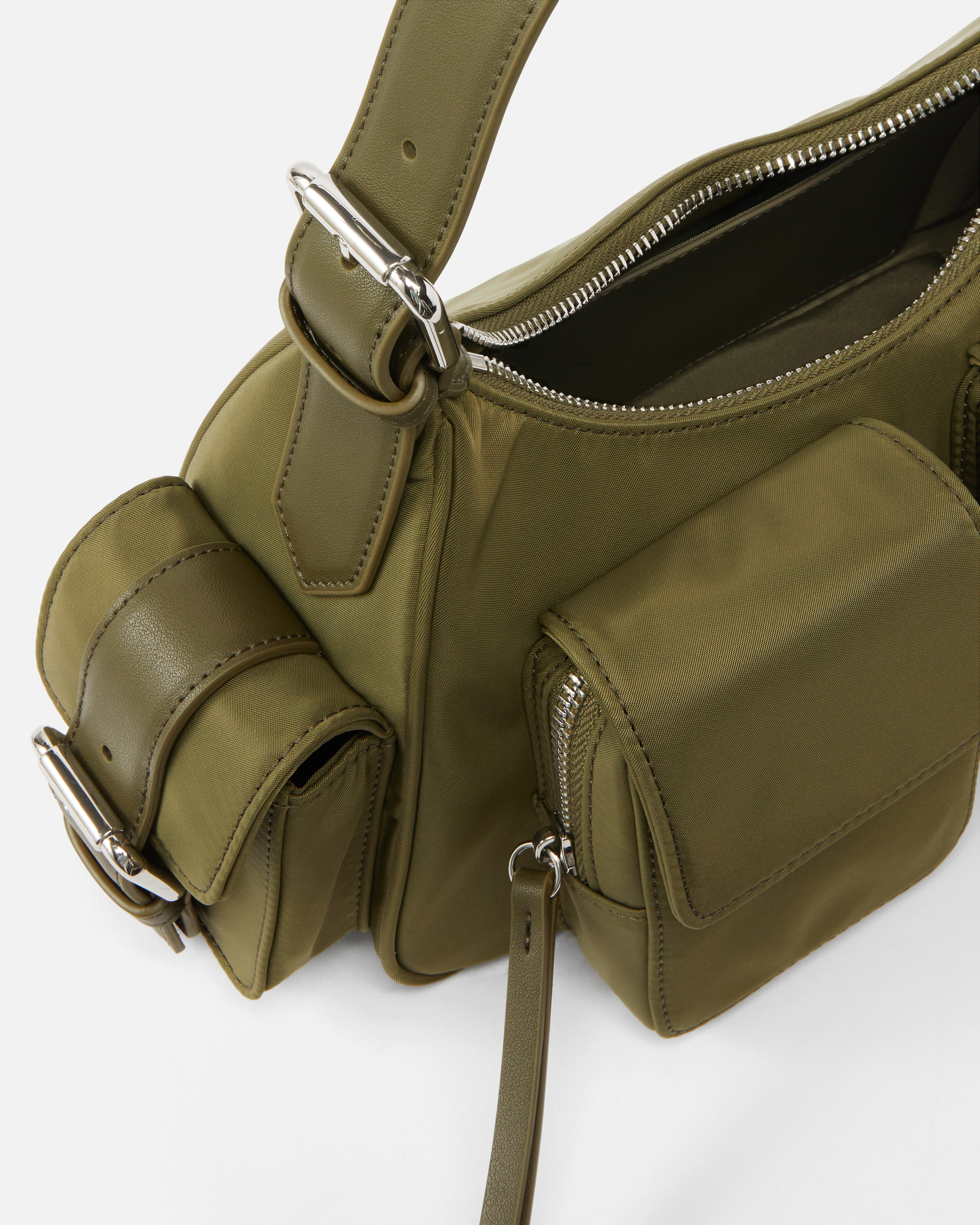 Pinko, Cargo Bag in recycled technical fabric, Plantation