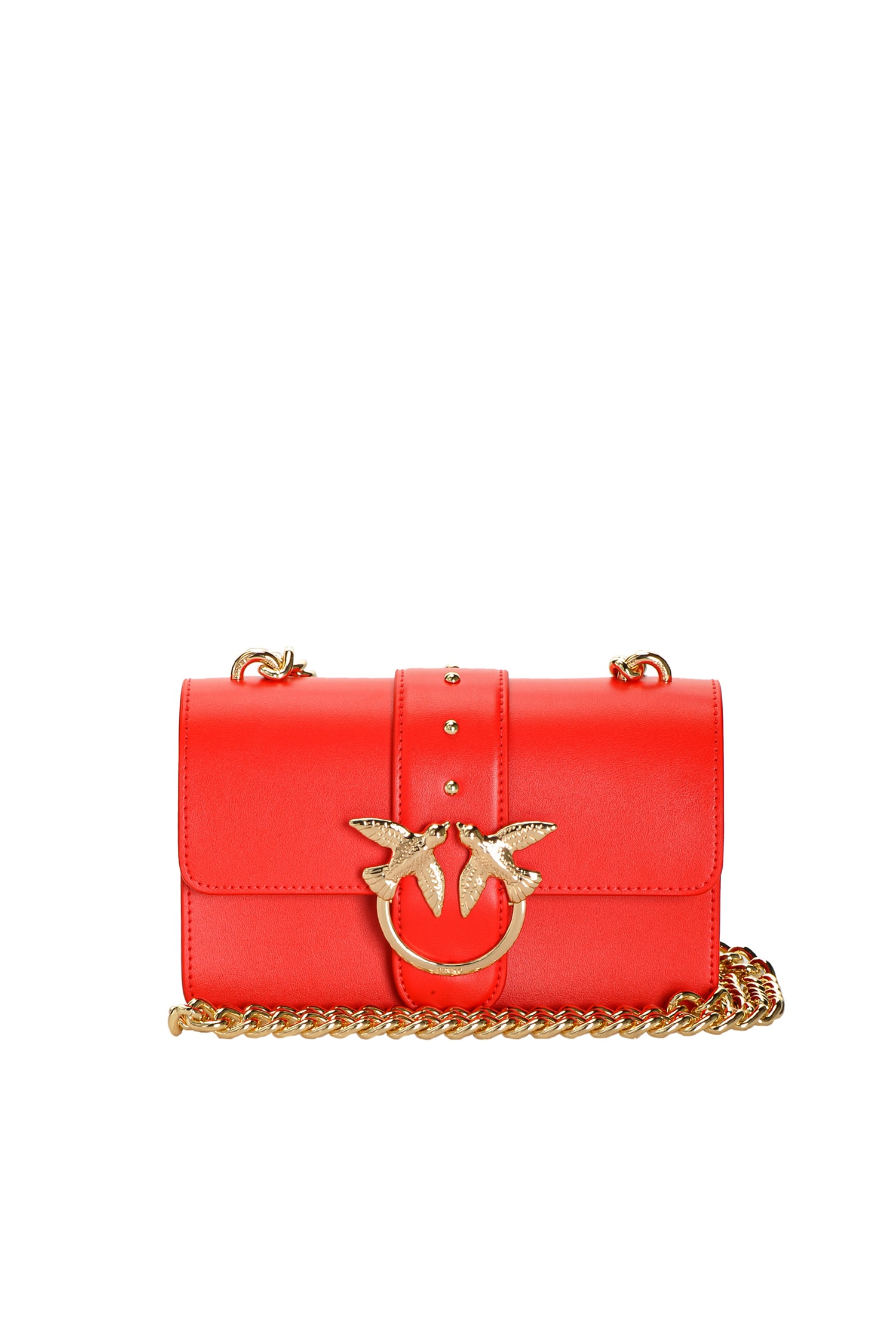 pinko mini love bag red