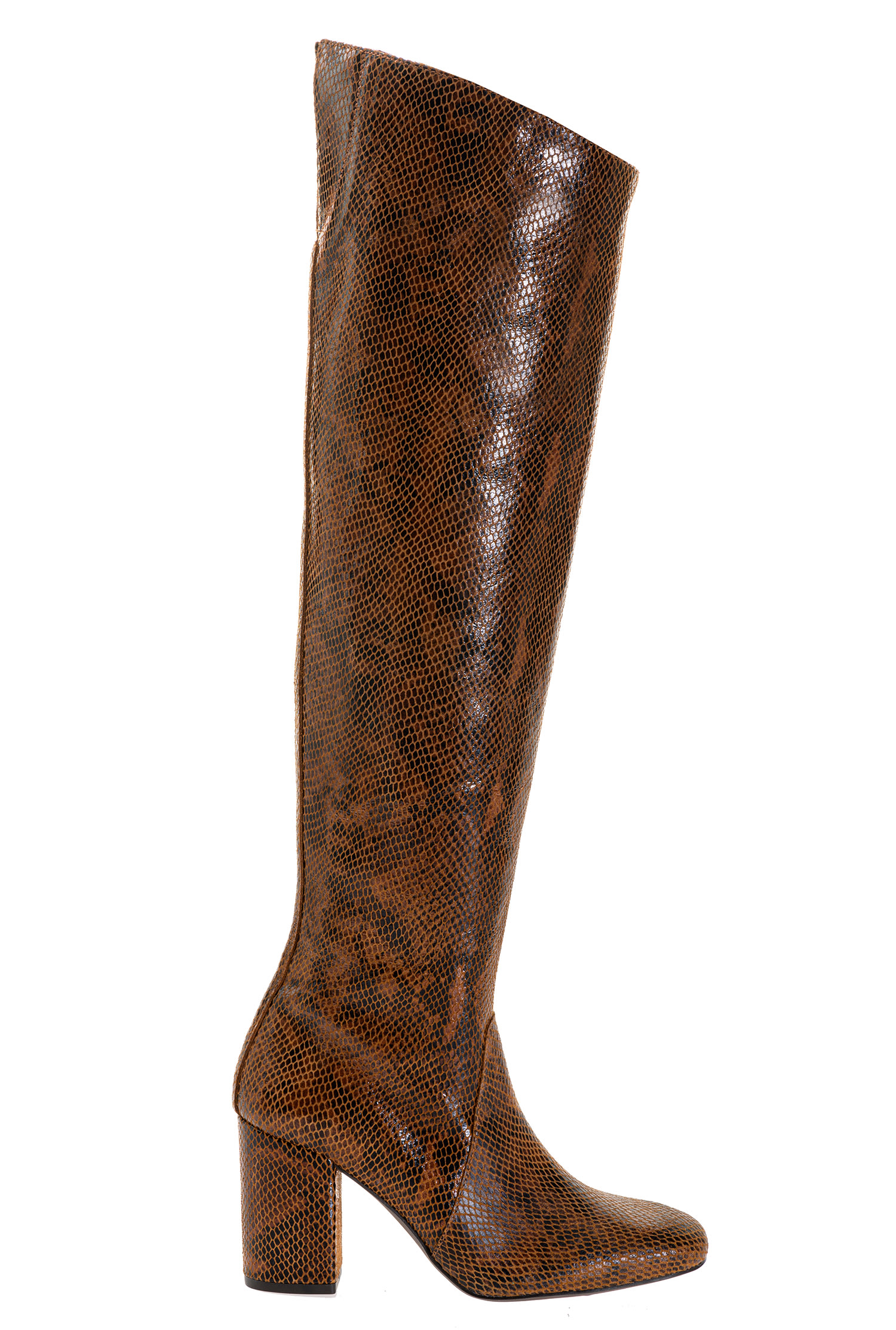 python leather boots