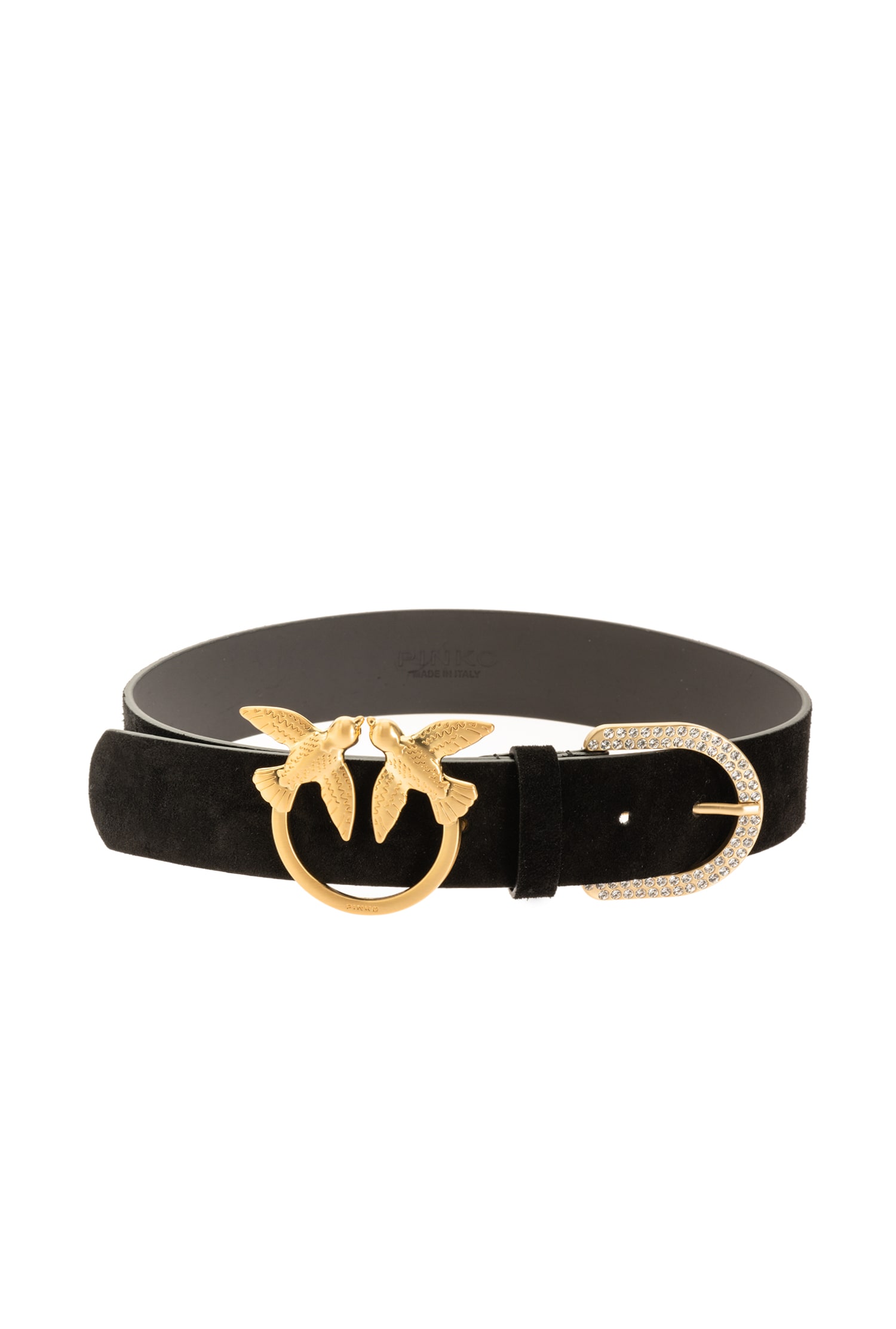 double buckle black belt