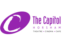 Logo of The Capitol in Horsham (Theatre and Cinema) click to go to site.