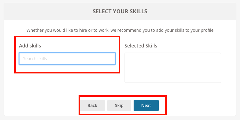 goLance - Select Skills