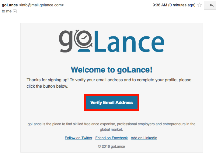goLance - Confirm email 2