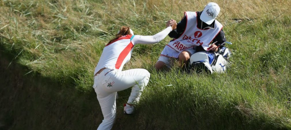 Nicht immer ein leichtes Unterfangen für die Ladies bei der Womens British Open - wie soll man rausspielen, wo man nicht rauskommt? (Foto: Getty)
