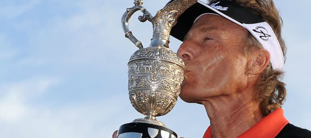 Bernhard Langer ließ bei der Senior Open Championship 2014 die Konkurrenz im Regen stehen.