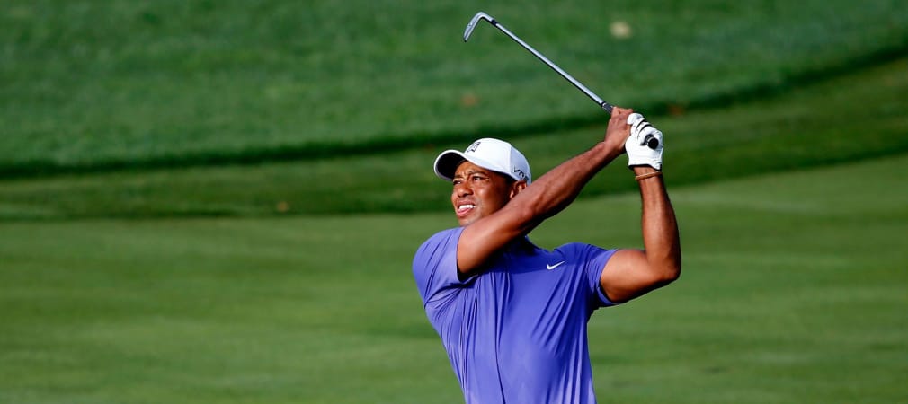 Tiger Woods auf seiner ersten Runde bei der PGA Championship. (Foto: Getty)