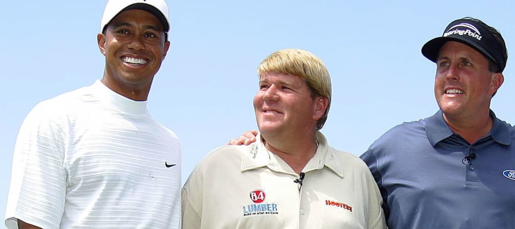 John Daly (m.) fordert Phil Mickelson oder Tiger Woods als spielenden Kapitän für das US-Ryder-Cup-Team 2016. (Foto: Getty)John Daly (m.) fordert Phil Mickelson oder Tiger Woods als spielenden Kapitän für das US-Ryder-Cup-Team 2016.