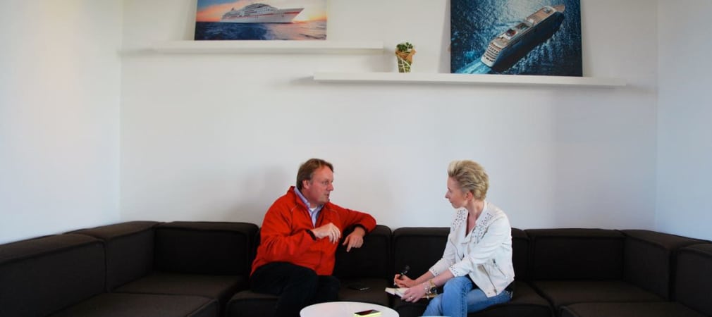 Guido Tillmanns (li.) im Interview mit Golf Post: