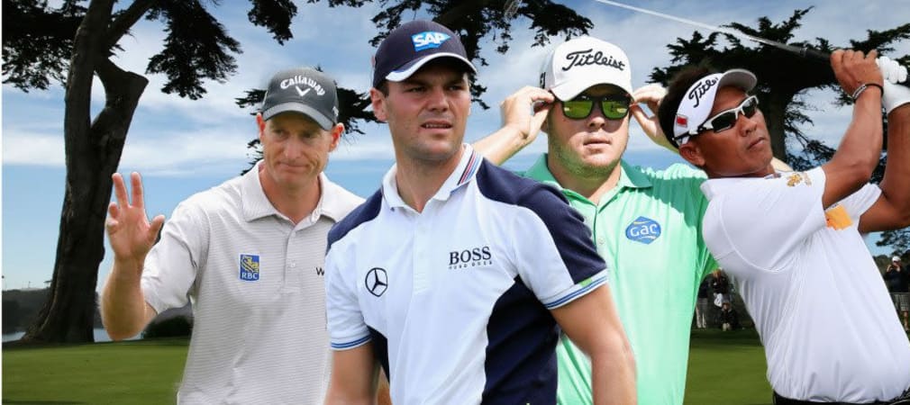 Martin Kaymer trifft bei der WGC - Cadillac Match Play auf Jim Furyk (l.), George Coetzee und Thongchai Jaidee (r.).