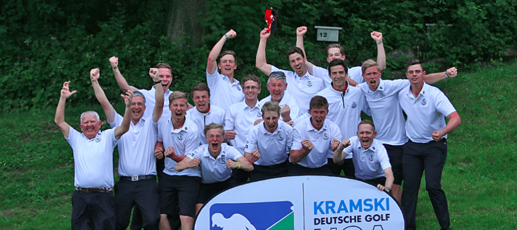Jubel beim Hamburger Golfclub – Erneuter Tagessieg nach einem unfassbar spannendem Spieltag. (Foto: DGV/stebl)
