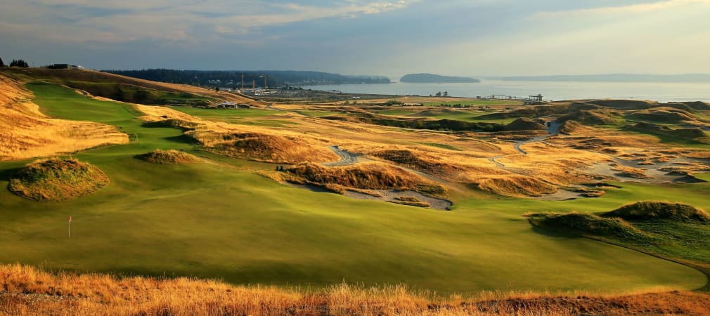 Der Blick auf das siebte Grün von Chambers Bay. (Foto: Getty)