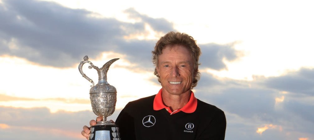 Bernhard Langer gewann 2014 die Senior Open Championship mit dem Rekord von 13 Schlägen Vorsprung vor Colin Montgomerie.