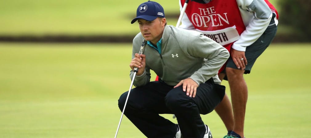 Jordan Spieth macht als Runden-Warm-Up, 65 volle Schläge und 57 Putts.