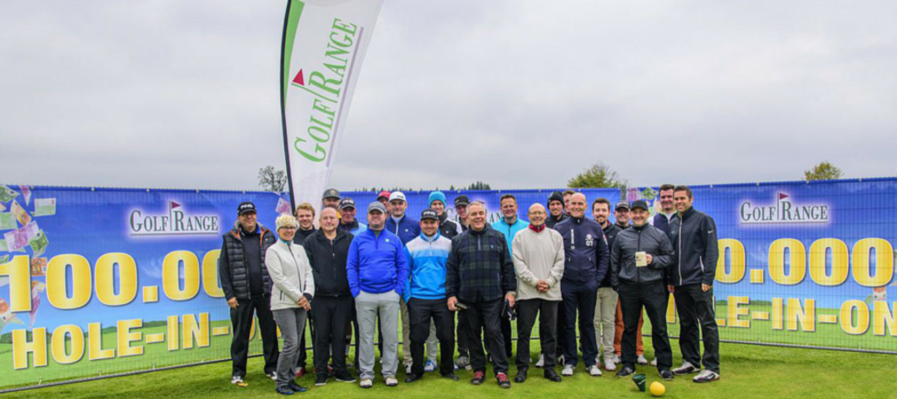 Der 100.000€-Schlag in München auf der GolfRange. (Foto: GolfRange München Brunnthal)