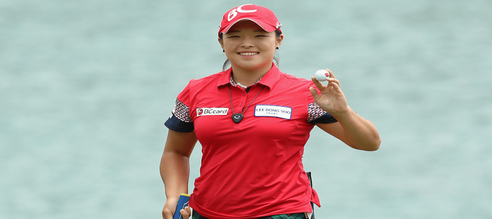 Einen Grund zum Lachen hat Ha Na Jang bei der HSBC Women's Championship auf jedenfall. (Foto: Getty)