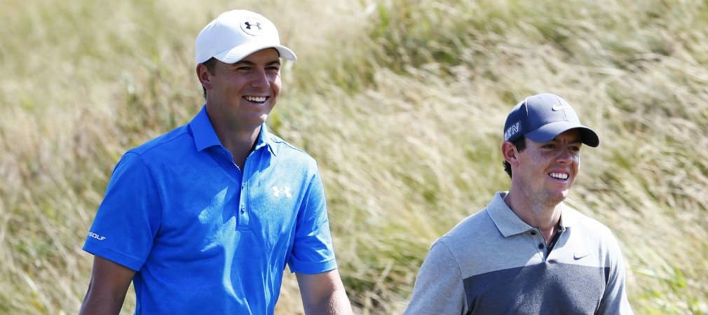 Was für ein Flight! Jordan Spieth und Rory McIlroy werden den Moving Day beim Masters gemeinsam bestreiten. (Foto: Getty)