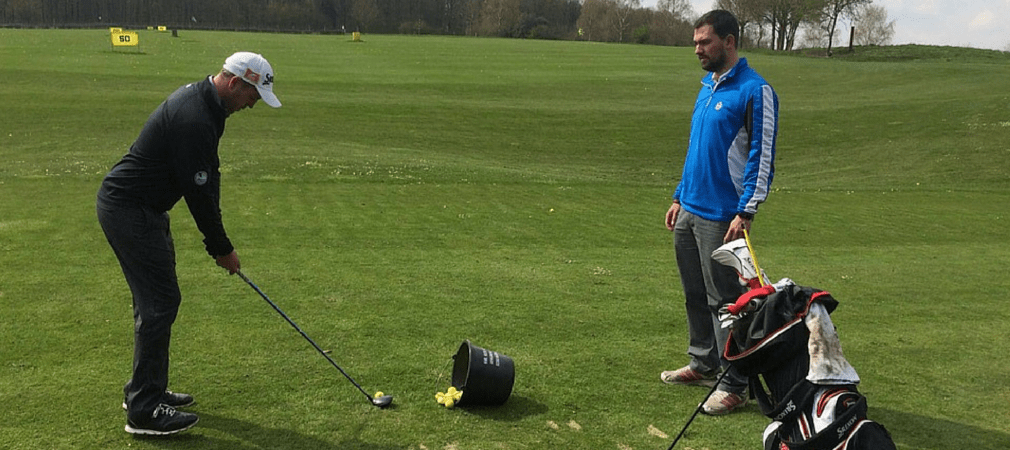 Moritz Klawitter auf der Driving Range. (Foto: Moritz Klawitter)