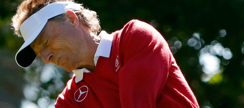 Bernhard Langer hat sich am zweiten Tag des Masters erneut voll und Ganz ins Zeug gelegt, was sich auch ausgezahlt hat. (Foto: Getty)
