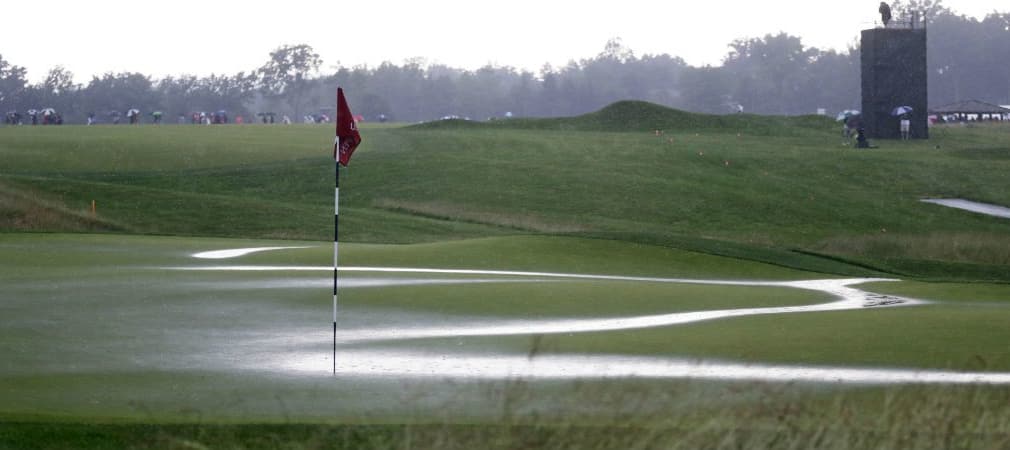 Der erste Tag der US Open 2016 entwickelte sich zur Regenschlacht. (Foto: Getty)