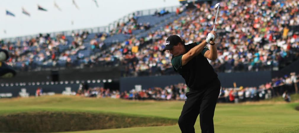 Knapp am Rekord vorbei: Phil Mickelsons Putt zum alleinigen Rekord für die tiefste Majorrunde aller Zeiten ging knapp vorbei. (Foto: Getty)