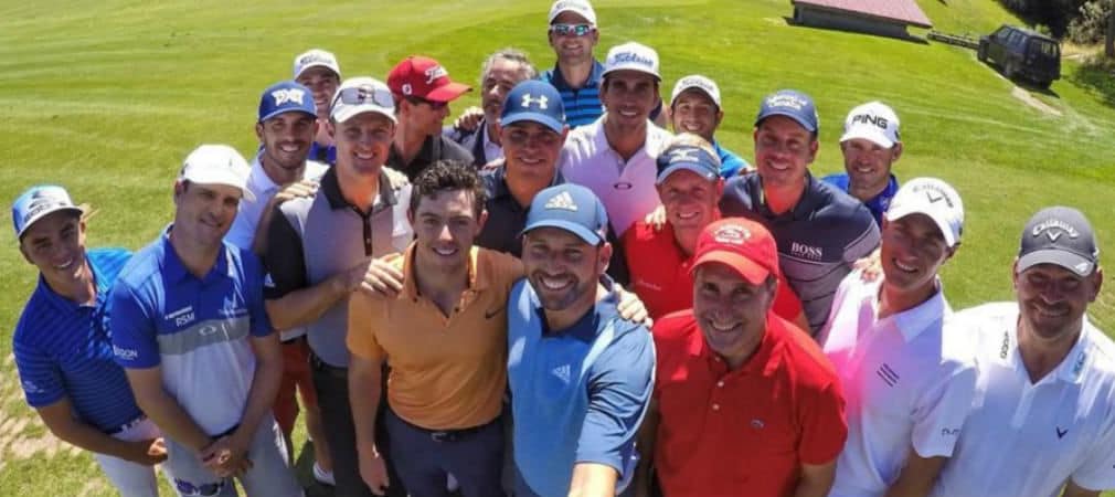 Alle Stars beisammen: Selfie von Sergio Garcia bei seinem Charity-Event nach der British Open. (Foto: instagram/europeantour)