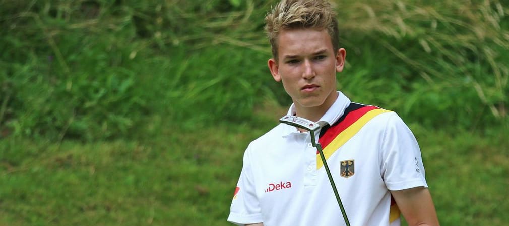 Der 16-Jährige Falko Hanisch holte einen Punkt beim Junior Ryder Cup für das europäische Team. (Foto: DGV/stebl)