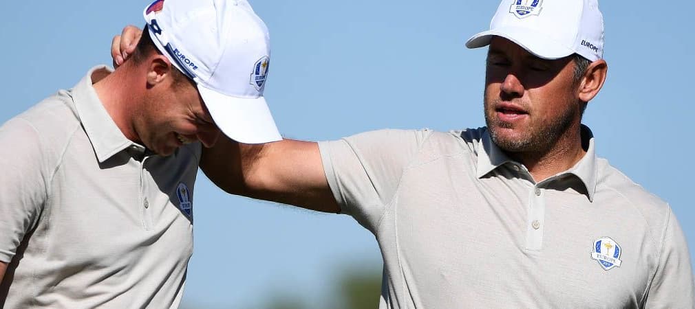 Danny Willett (l.) und Lee Westwood wollten eigentlich gemeinsam für England beim World Cup of Golf an den Start gehen.