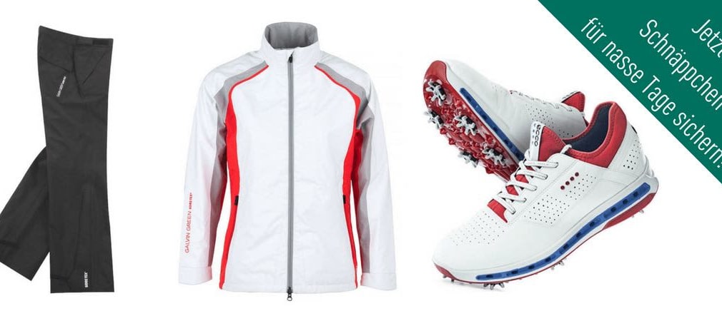 Im Deal der Woche finden Sie Regenbekleidung, Golfschuhe und Pullover für die nass-kalten Tage von Galvin Green, Under Armour, Nike, Puma und Co. (Foto: Calvin Green / Ecco)