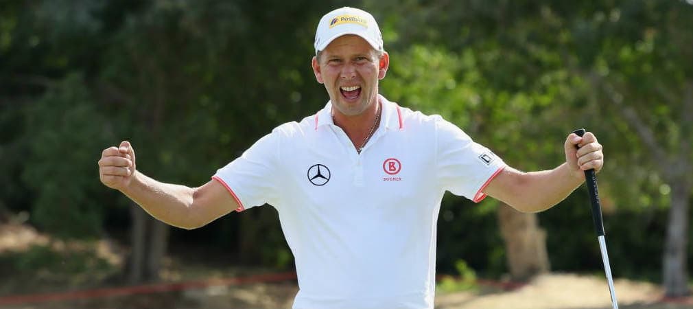 Marcel Siem feiert sein Jubiläums-Ass bei der Porsche European Open. (Foto: Getty)