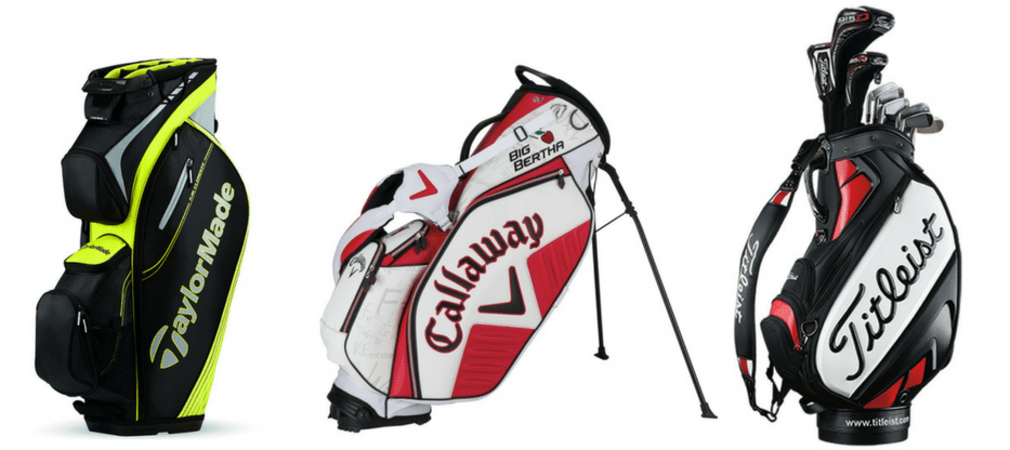 Golfbags gibt es in unterschiedlichen Variationen, welches passt zu Ihnen? (Foto: Taylormade/Callaway/Titleist)